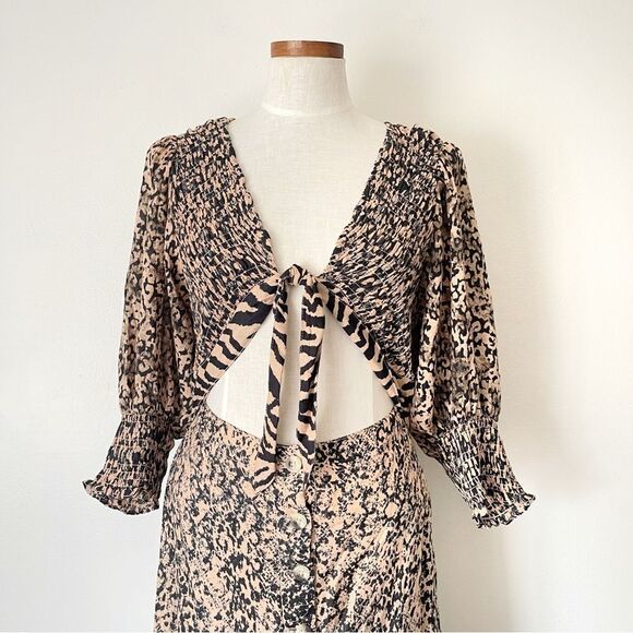 Free People String of Hearts printed Maxi dress size large NWOT - Picture 3 of 12